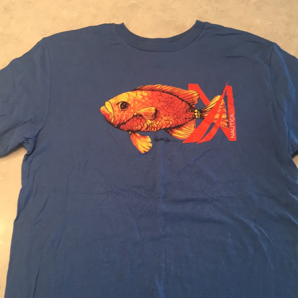 Nautica blue t shirt size medium.
